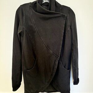 Lululemon Draped Asymmetrical Black Wrap Jacket - Rare & Vintage US4